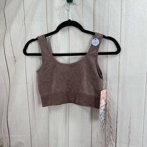 Bella Movement Women’s Large Mauve Crop Top Sports Bra New